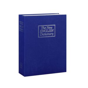 Star Tech Highly Protective Rectangular Shaped Combination Lock Diversion Book Safe Blue 1.1 Liter